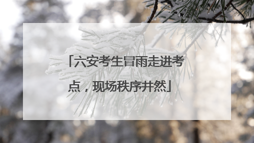 六安考生冒雨走进考点，现场秩序井然