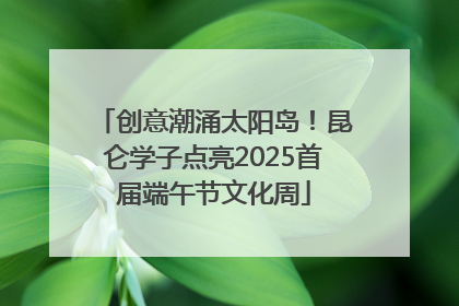 创意潮涌太阳岛！昆仑学子点亮2025首届端午节文化周