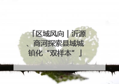 区域风向｜沂源、商河探索县域城镇化“双样本”
