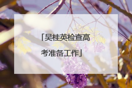 吴桂英检查高考准备工作
