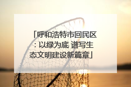 呼和浩特市回民区：以绿为底 谱写生态文明建设新篇章