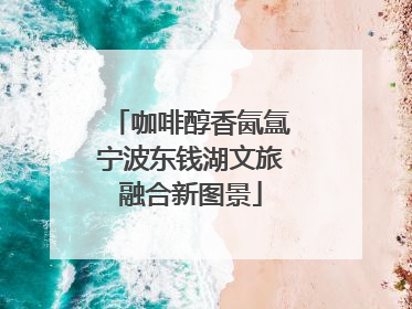 咖啡醇香氤氲宁波东钱湖文旅融合新图景