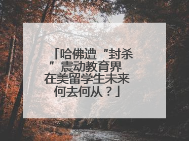哈佛遭“封杀”震动教育界 在美留学生未来何去何从？