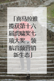 喜马拉雅揽获第十六届虎啸奖七项大奖，领航音频营销新生态