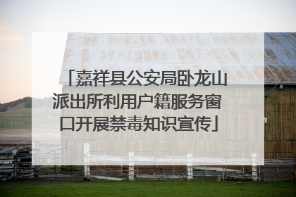 嘉祥县公安局卧龙山派出所利用户籍服务窗口开展禁毒知识宣传