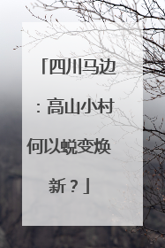 四川马边：高山小村何以蜕变焕新？