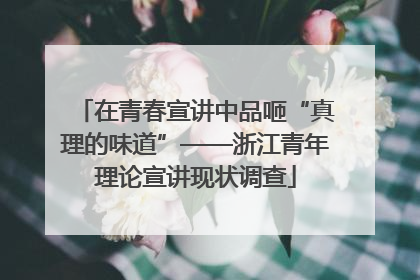 在青春宣讲中品咂“真理的味道”——浙江青年理论宣讲现状调查