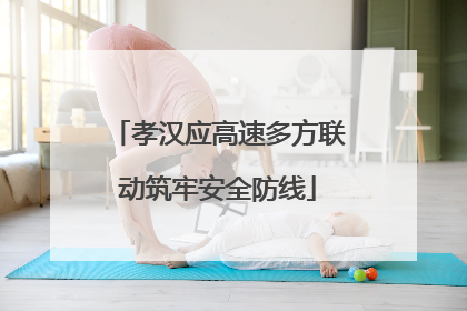 孝汉应高速多方联动筑牢安全防线