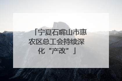 宁夏石嘴山市惠农区总工会持续深化“产改”