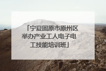 宁夏固原市原州区举办产业工人电子电工技能培训班