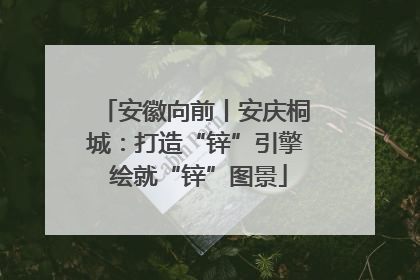 安徽向前丨安庆桐城：打造“锌”引擎 绘就“锌”图景