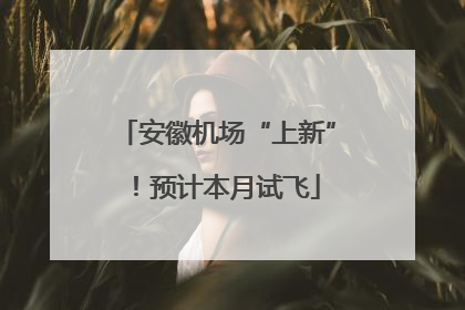 安徽机场“上新”！预计本月试飞