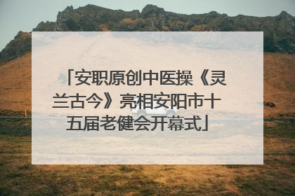 安职原创中医操《灵兰古今》亮相安阳市十五届老健会开幕式