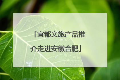 宜都文旅产品推介走进安徽合肥