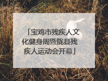 宝鸡市残疾人文化健身周暨陇县残疾人运动会开幕