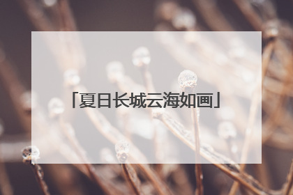 夏日长城云海如画