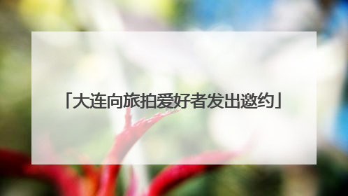大连向旅拍爱好者发出邀约