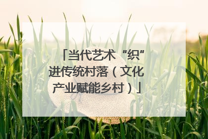 当代艺术“织”进传统村落（文化产业赋能乡村）