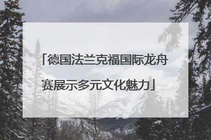 德国法兰克福国际龙舟赛展示多元文化魅力