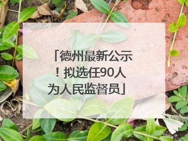 德州最新公示！拟选任90人为人民监督员