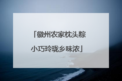 徽州农家枕头粽 小巧玲珑乡味浓