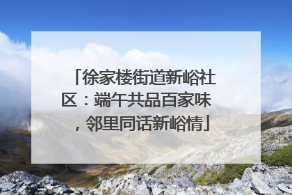 徐家楼街道新峪社区：端午共品百家味，邻里同话新峪情