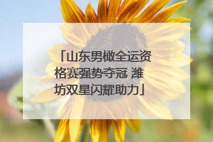 山东男橄全运资格赛强势夺冠 潍坊双星闪耀助力