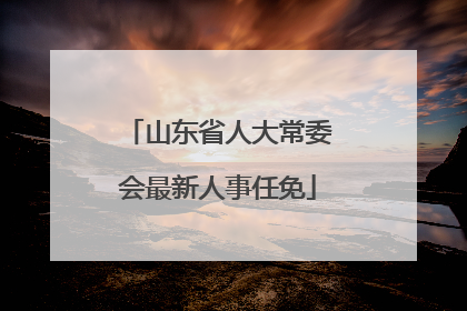 山东省人大常委会最新人事任免