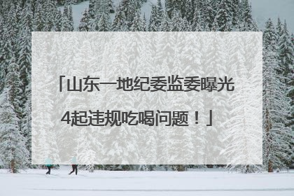 山东一地纪委监委曝光4起违规吃喝问题！