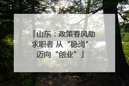 山东：政策春风助求职者 从“稳岗”迈向“创业”