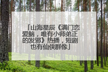 山海星辰《满门恋爱脑，唯有小师弟正的发邪》热播，短剧也有仙侠群像