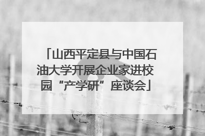 山西平定县与中国石油大学开展企业家进校园“产学研”座谈会