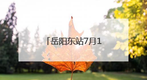 岳阳东站7月1日起调图有变化 持续赋能运输