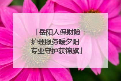 岳阳人保财险：护理服务暖夕阳 专业守护获锦旗