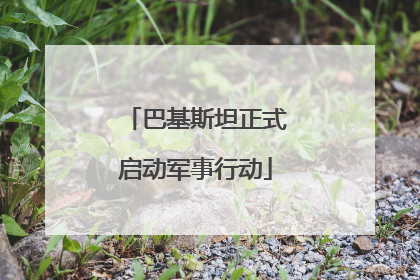 巴基斯坦正式启动军事行动