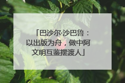 巴沙尔·沙巴鲁：以出版为舟，做中阿文明互鉴摆渡人
