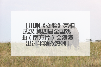 川剧《变脸》亮相武汉 第四届全国戏曲（南方片）会演演出过半频掀热潮