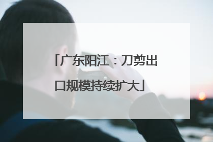 广东阳江：刀剪出口规模持续扩大