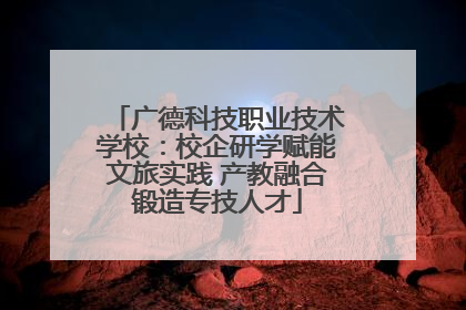 广德科技职业技术学校：校企研学赋能文旅实践 产教融合锻造专技人才