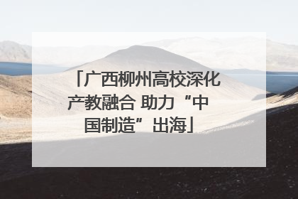 广西柳州高校深化产教融合 助力“中国制造”出海