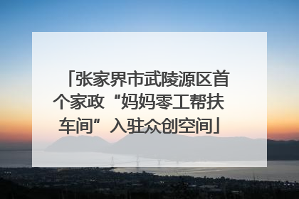 张家界市武陵源区首个家政“妈妈零工帮扶车间”入驻众创空间