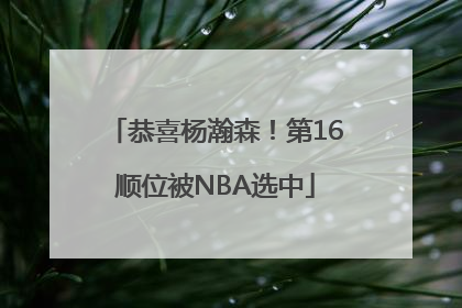 恭喜杨瀚森！第16顺位被NBA选中