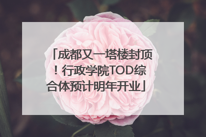 成都又一塔楼封顶！行政学院TOD综合体预计明年开业