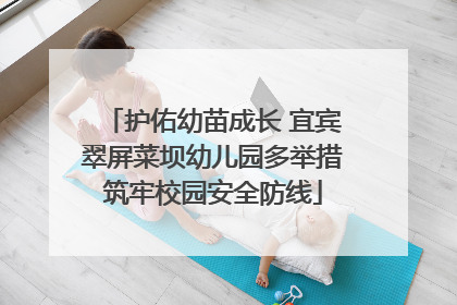 护佑幼苗成长 宜宾翠屏菜坝幼儿园多举措筑牢校园安全防线