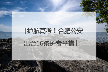 护航高考！合肥公安出台16条护考举措