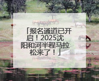 报名通道已开启！2025沈阳和河半程马拉松来了！