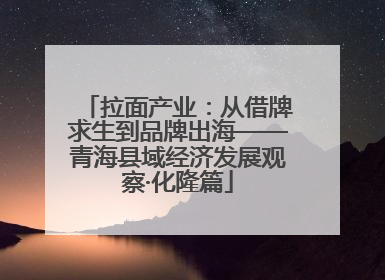 拉面产业：从借牌求生到品牌出海——青海县域经济发展观察·化隆篇