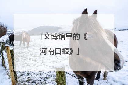 文博馆里的《河南日报》