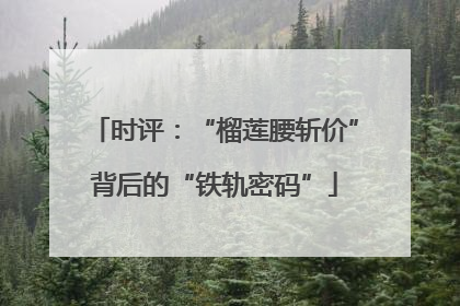 时评：“榴莲腰斩价”背后的“铁轨密码”