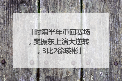 时隔半年重回赛场，樊振东上演大逆转，3比2徐瑛彬